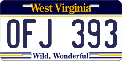 WV license plate OFJ393