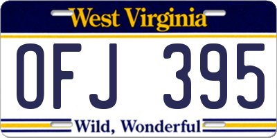 WV license plate OFJ395
