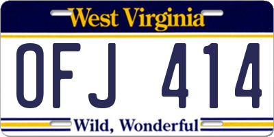 WV license plate OFJ414