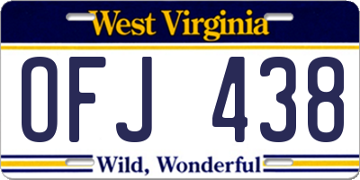 WV license plate OFJ438