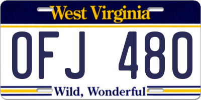 WV license plate OFJ480