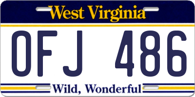 WV license plate OFJ486