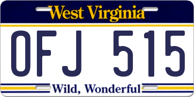 WV license plate OFJ515