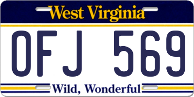 WV license plate OFJ569