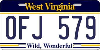 WV license plate OFJ579