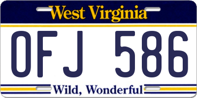 WV license plate OFJ586