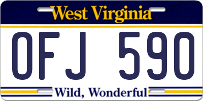 WV license plate OFJ590