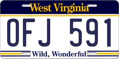 WV license plate OFJ591
