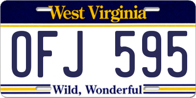 WV license plate OFJ595