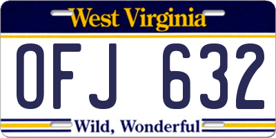 WV license plate OFJ632