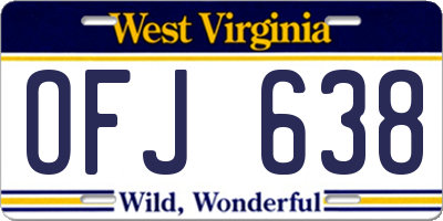 WV license plate OFJ638