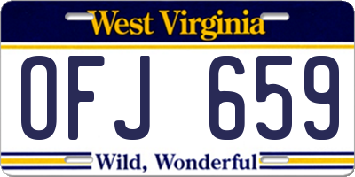 WV license plate OFJ659