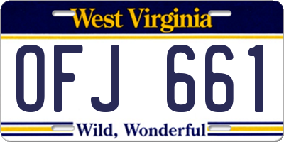 WV license plate OFJ661