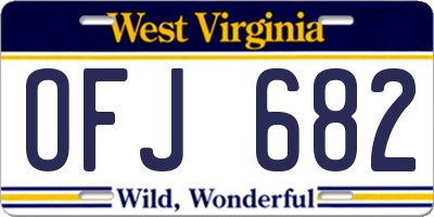 WV license plate OFJ682