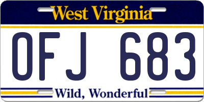 WV license plate OFJ683