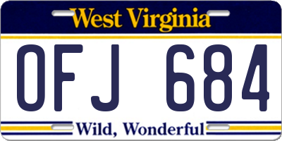 WV license plate OFJ684