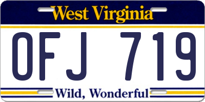 WV license plate OFJ719