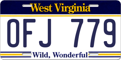 WV license plate OFJ779
