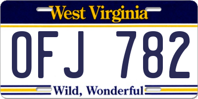 WV license plate OFJ782