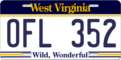 WV license plate OFL352