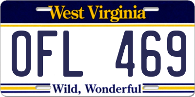 WV license plate OFL469