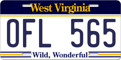 WV license plate OFL565
