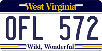 WV license plate OFL572