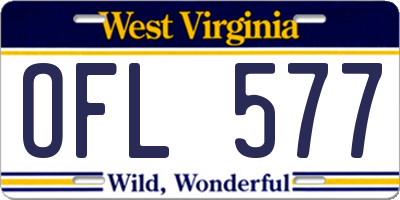 WV license plate OFL577
