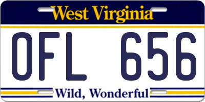 WV license plate OFL656