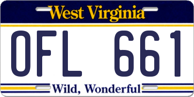 WV license plate OFL661