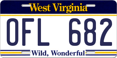 WV license plate OFL682