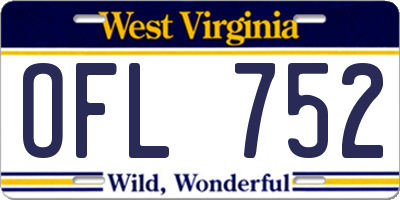 WV license plate OFL752