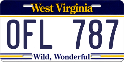 WV license plate OFL787