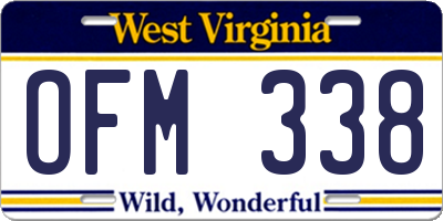 WV license plate OFM338