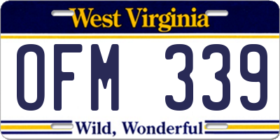 WV license plate OFM339
