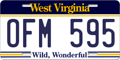 WV license plate OFM595
