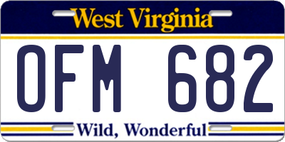WV license plate OFM682