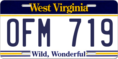 WV license plate OFM719