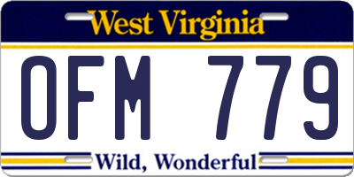 WV license plate OFM779