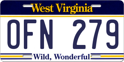 WV license plate OFN279