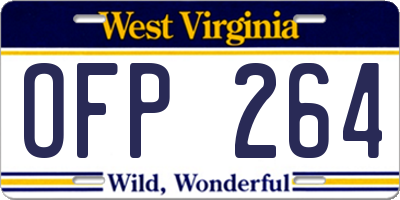 WV license plate OFP264