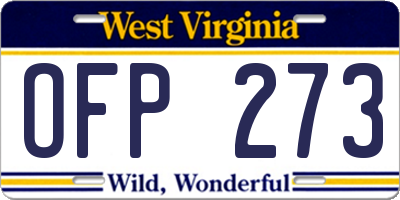 WV license plate OFP273