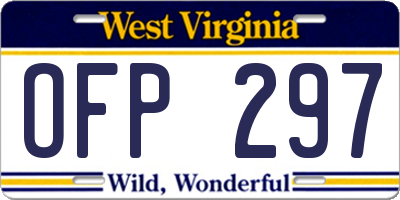 WV license plate OFP297