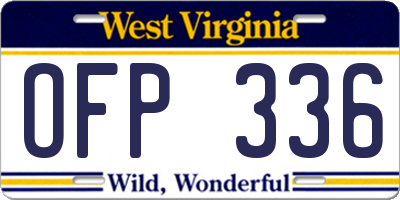 WV license plate OFP336