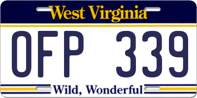 WV license plate OFP339