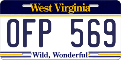 WV license plate OFP569