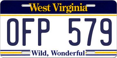 WV license plate OFP579