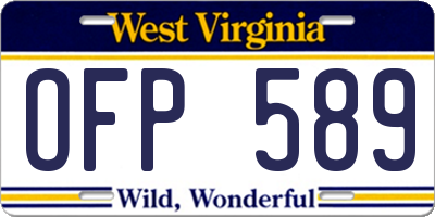 WV license plate OFP589