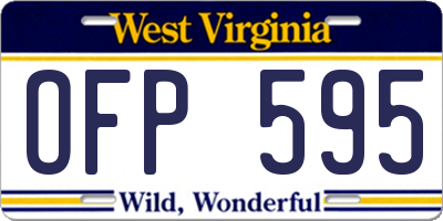 WV license plate OFP595