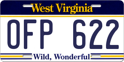 WV license plate OFP622